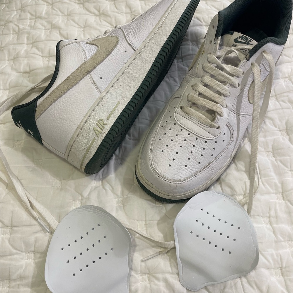 Nike White and Olive Sneakers